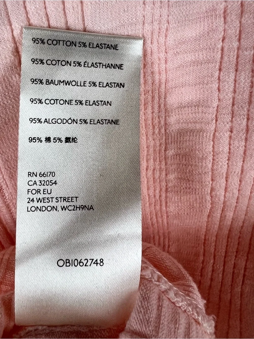 NWT Free People Big Sur Ribbed Knit Tie Dye Long Sleeve Top Pink Rose Size S